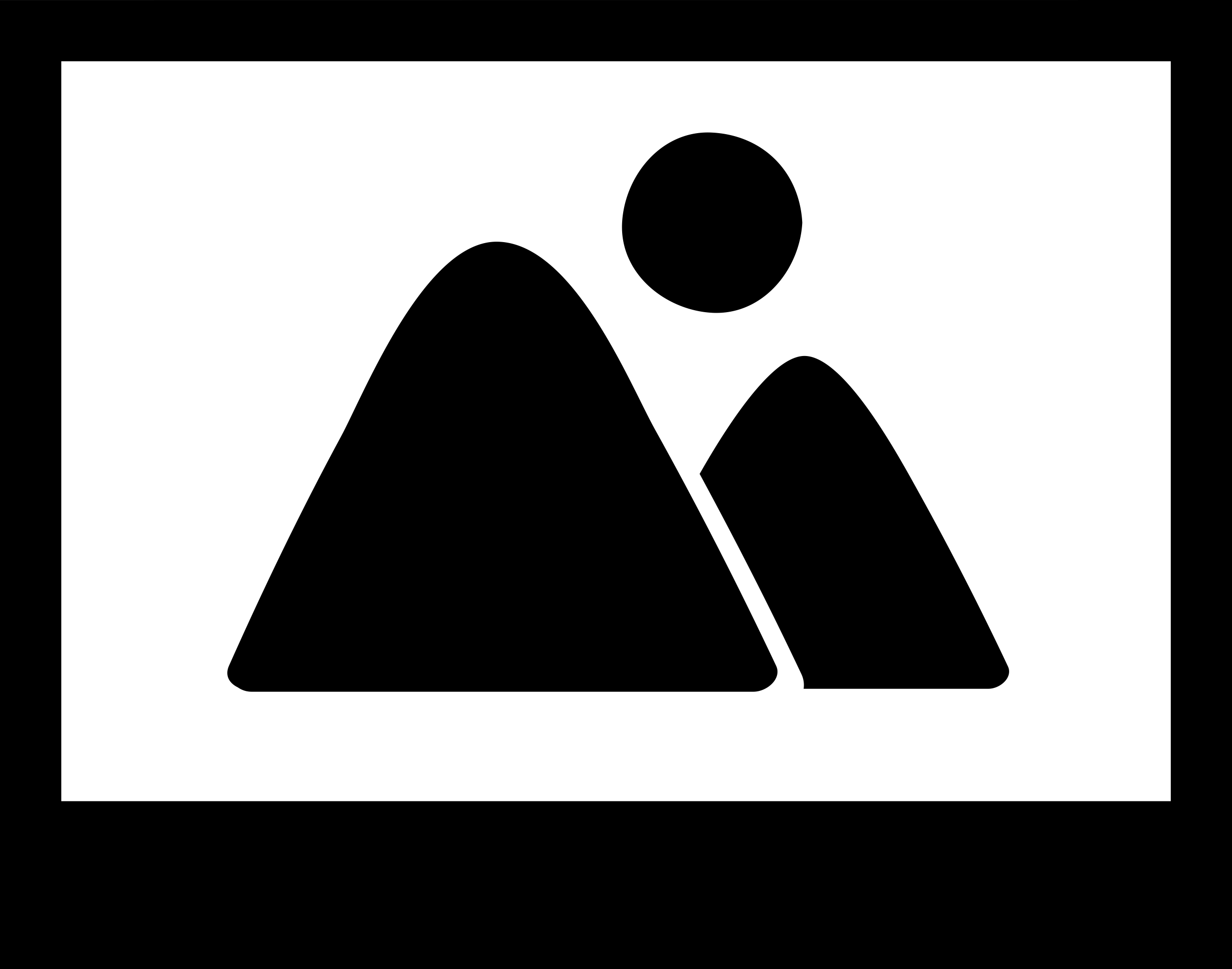 Photo Interface Symbol With Mountains And Moon View In A Rectangle Stencil Svg Vector Free Vectors